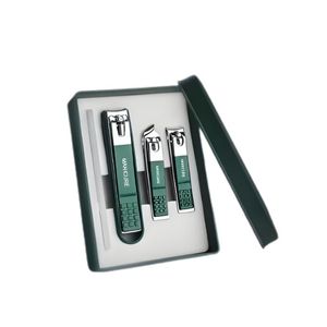 Nail Clipper Set + 1 Nail Filer – All-in-One Manicure & Pedicure Kit with Grooming Tools 3pcs